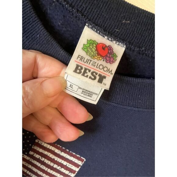 Vintage Myrtle Beach Navy Sweat Shirt L - Picture 4 of 7